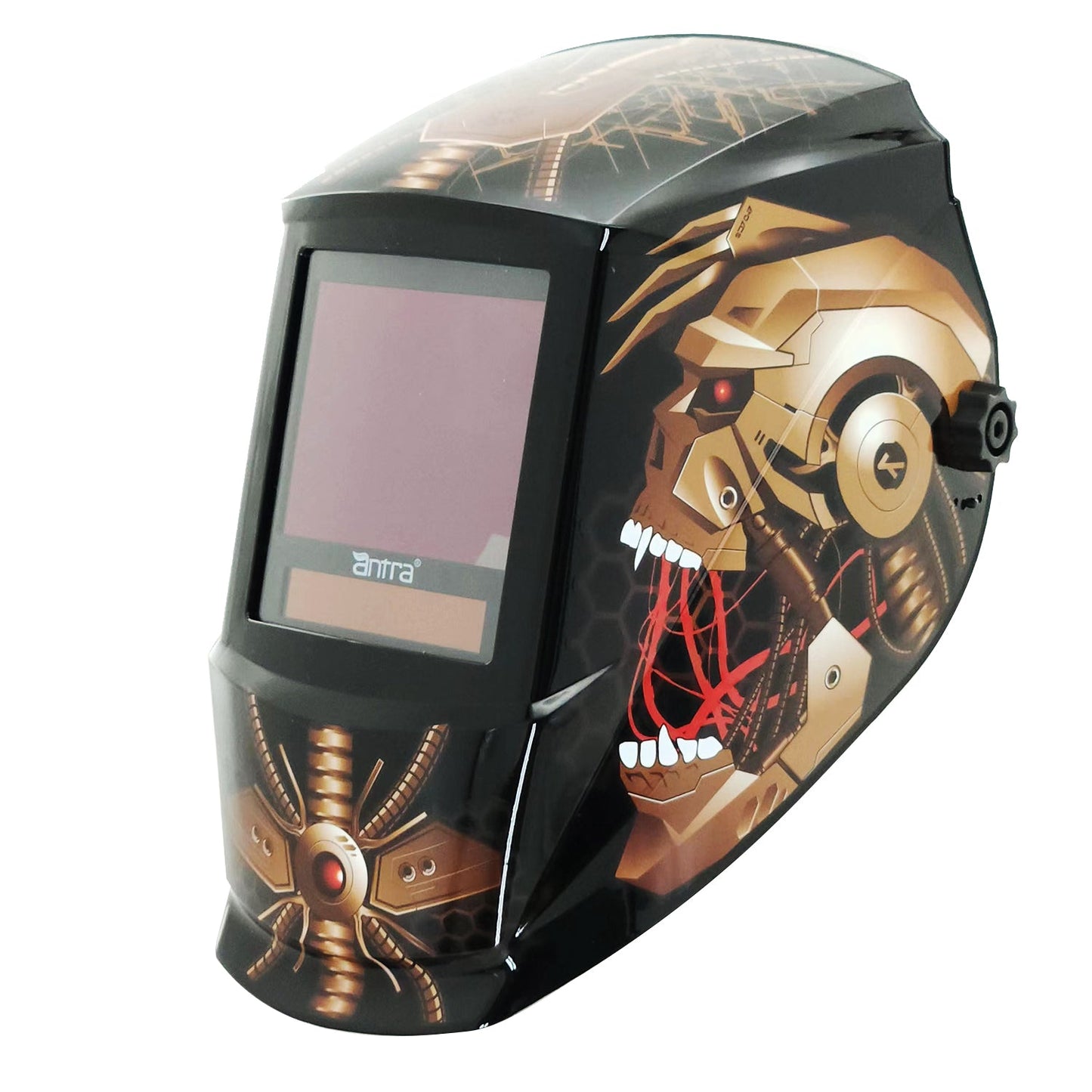 Antra® DP9, Top Optical Class 1/1/1/1, Solar-Lithium Dual Power Auto Darkening Welding Helmet extended Shade Range 3/5-9/9-14