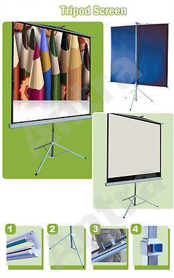 Antra™ PST-110B Tripod Compact Portable Projector Projection Screen 4:3 Matte White