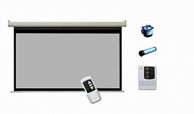 Antra™ PSA-106AG 16:9 Electric Motorized Projector Projection Screen Remote Matt Grey