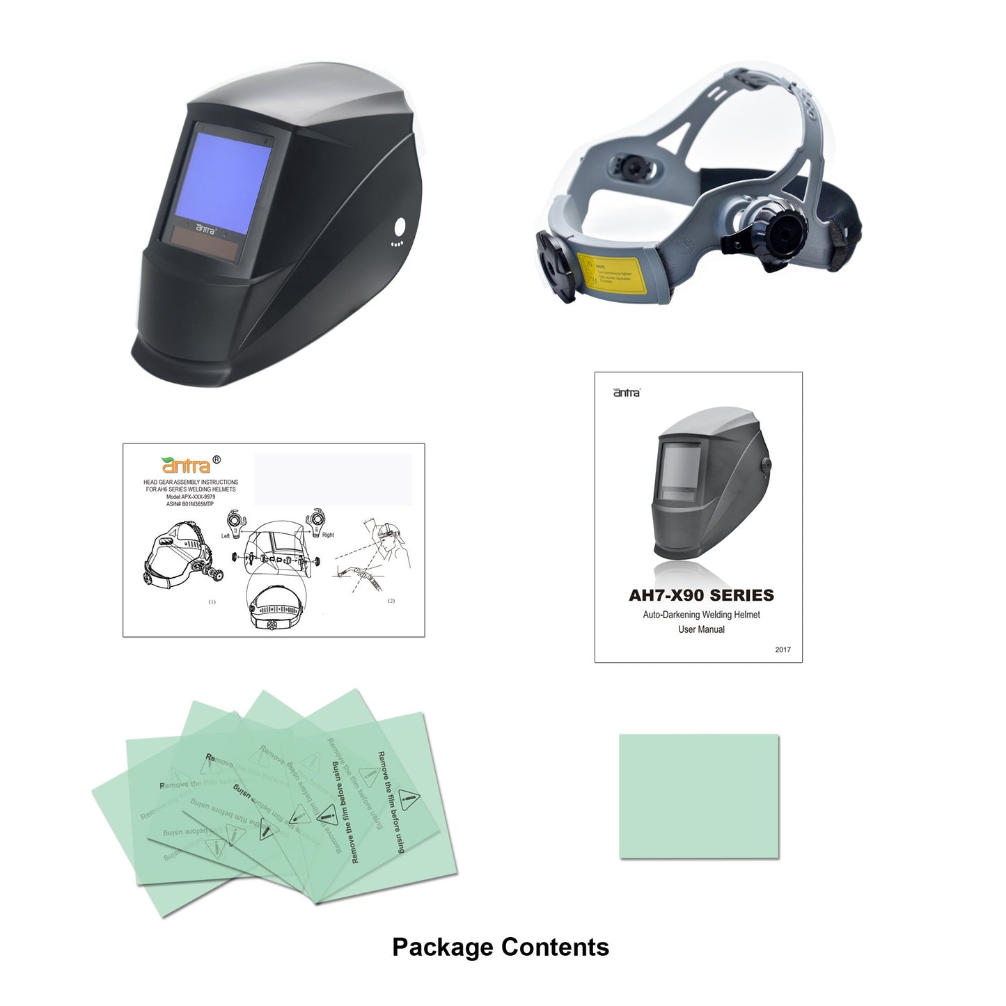 Antra™ AH7-X90-0000 Solar Power Auto Darkening Welding Helmet Shade 4/5-9/9-13