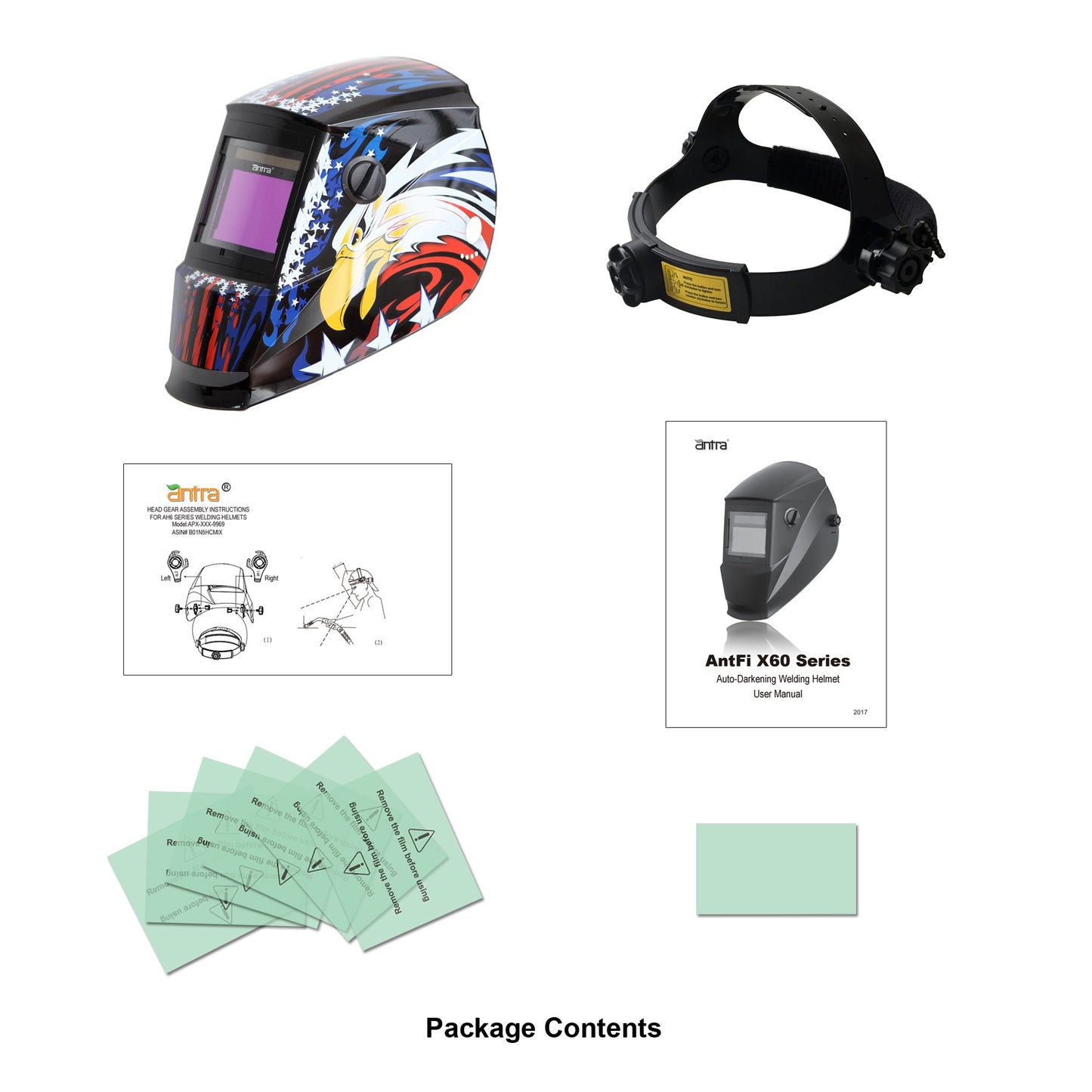 Antra™ AH6-660-6217 Solar Power Auto Darkening Welding Helmet Shade 4/5-9/9-13