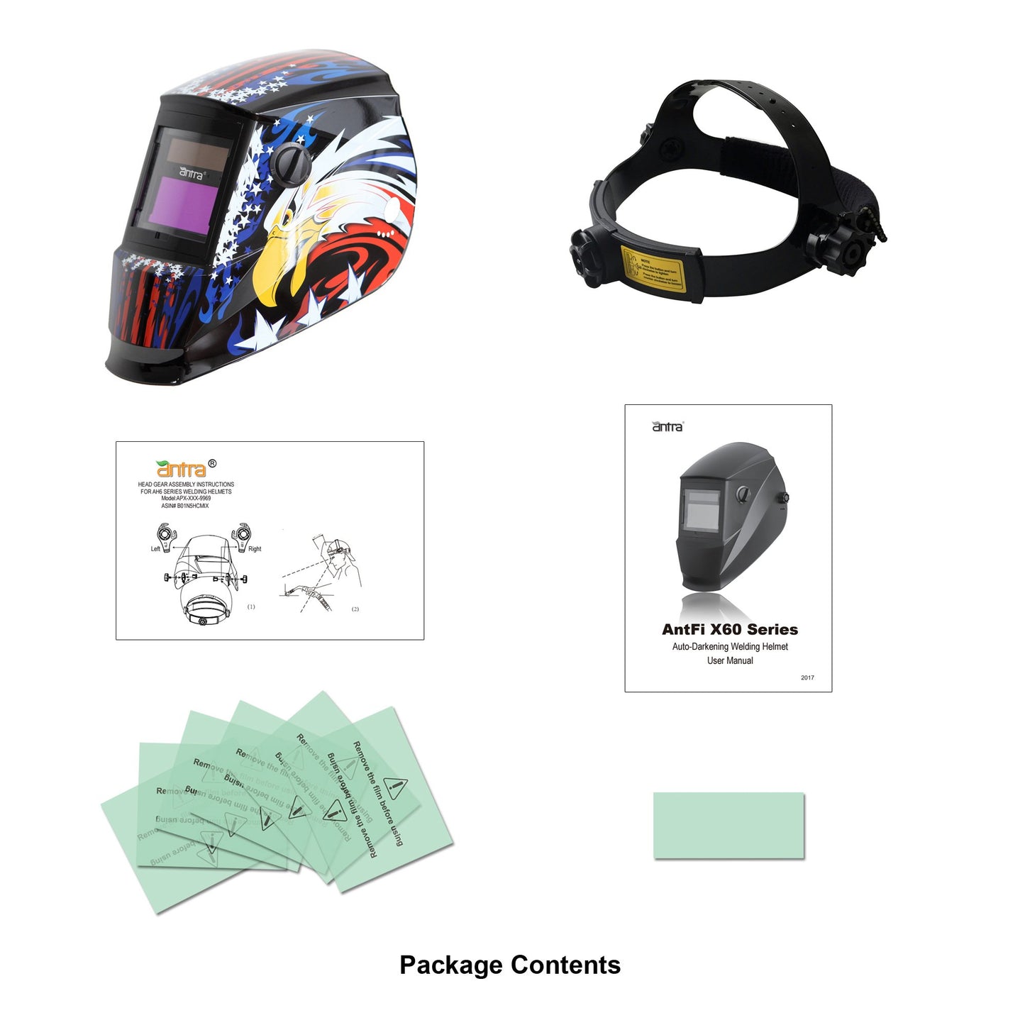 Antra™ AH6-660-6104 Solar Power Auto Darkening Welding Helmet Shade 4/5-9/9-13