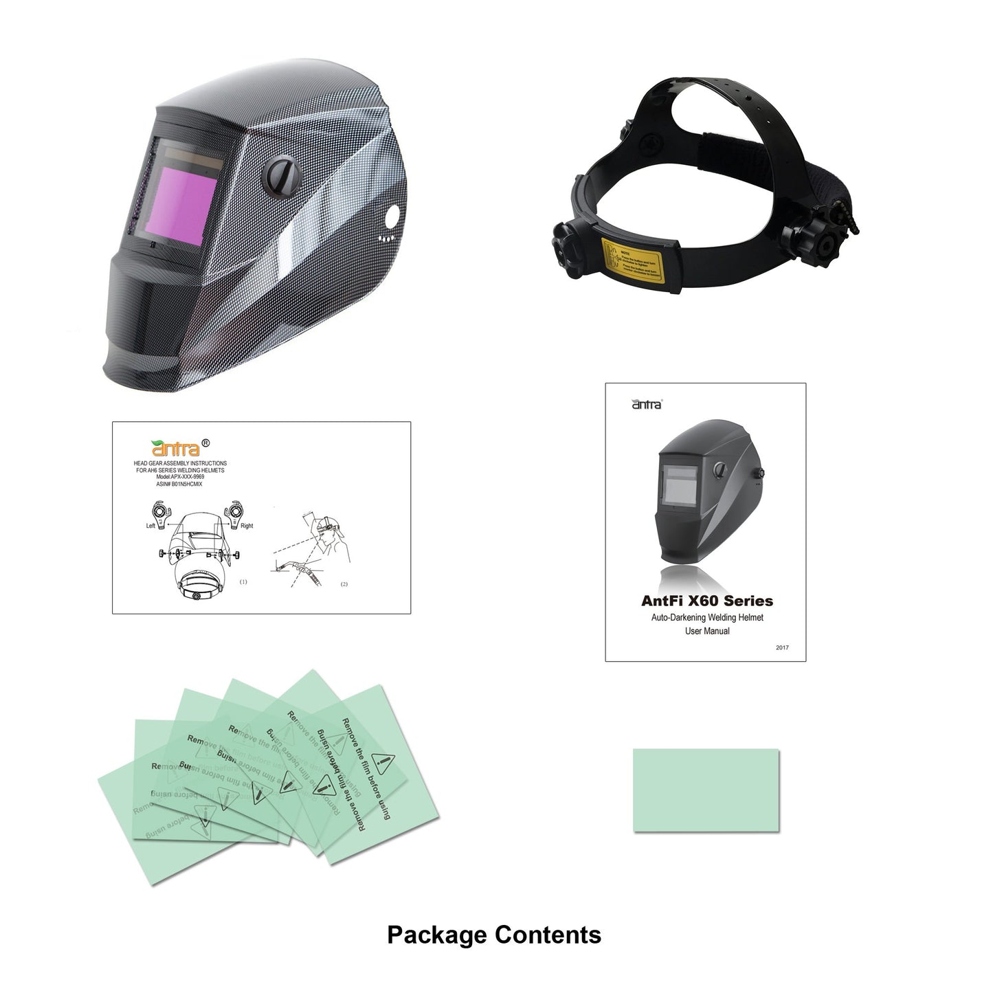 Antra™ AH6-660-001X Solar Power Auto Darkening Welding Helmet Shade 4/5-9/9-13