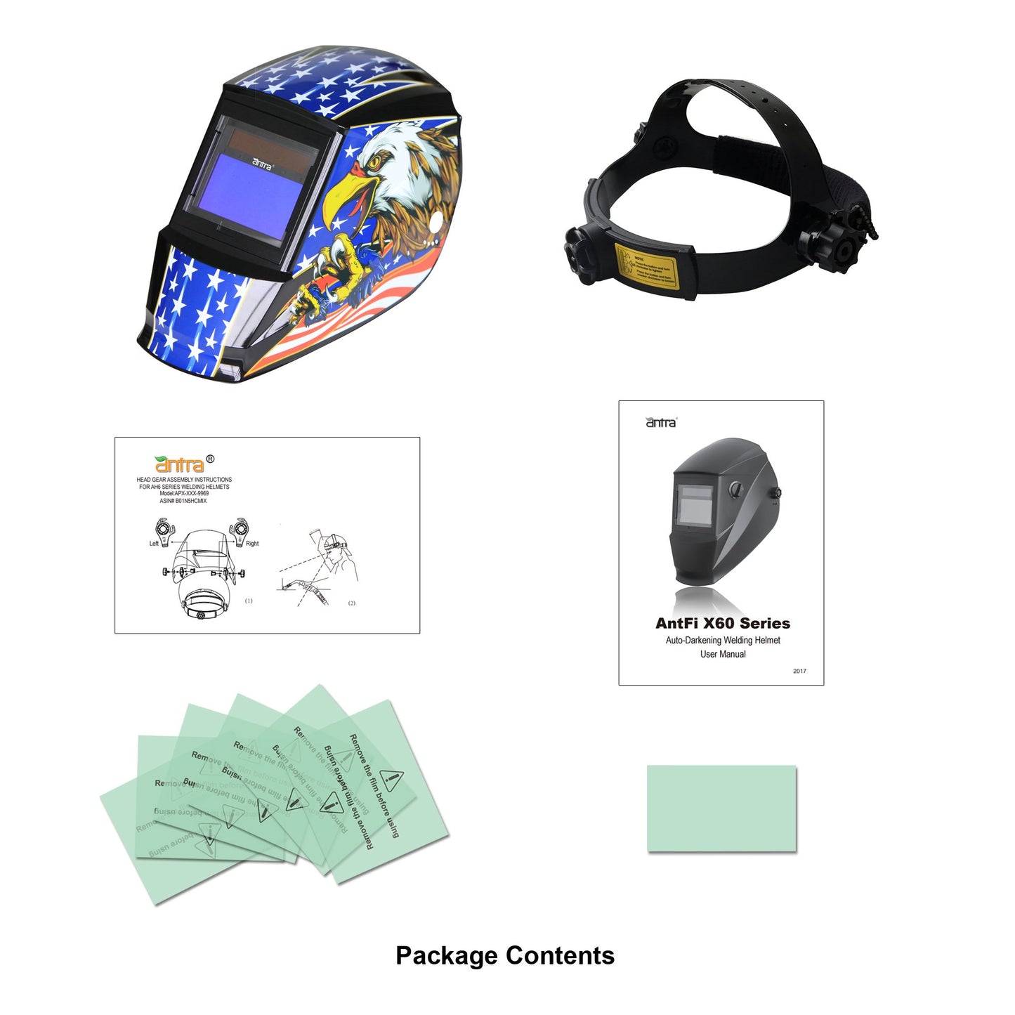 Antra™ AH7-360-7318 Solar Power Auto Darkening Welding Helmet Shade 4/5-9/9-13