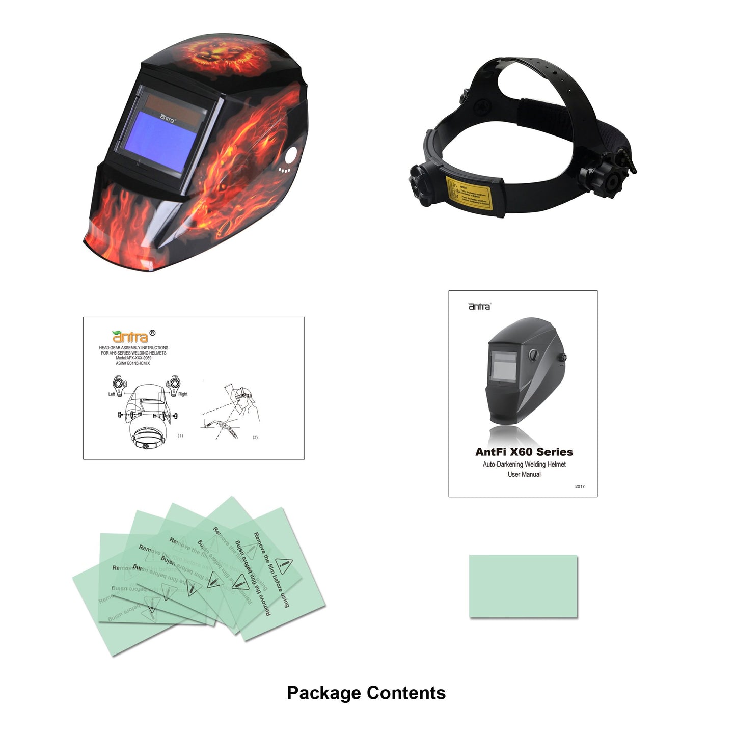 Antra™ AH7-360-7311 Solar Power Auto Darkening Welding Helmet Shade 4/5-9/9-13