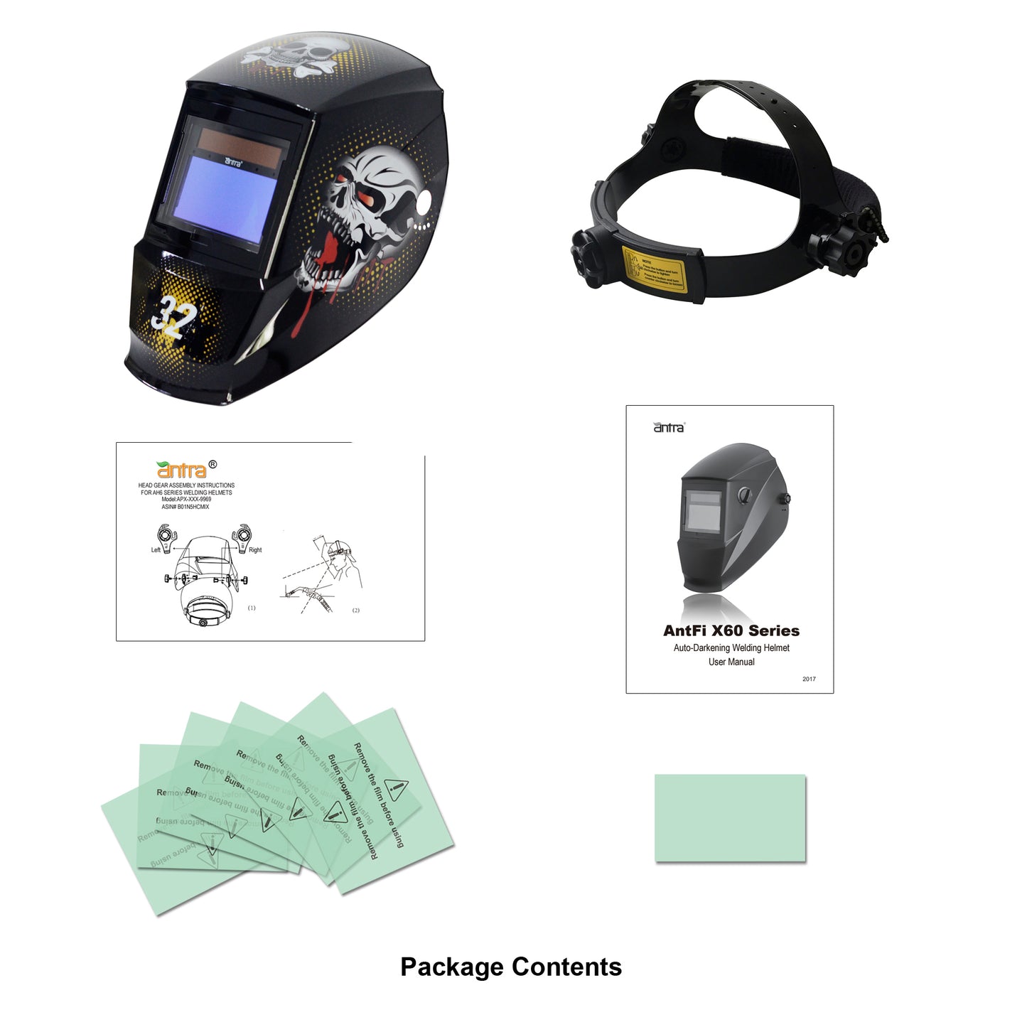 Antra™ AH7-360-7321 Solar Power Auto Darkening Welding Helmet Shade 4/5-9/9-13