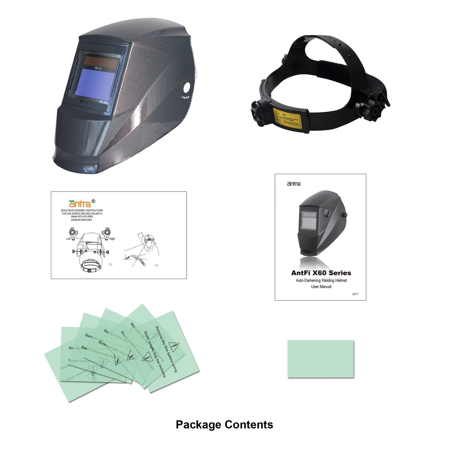 Antra™ AH6-360-001X Solar Power Auto Darkening Welding Helmet Shade 4/5-9/9-13