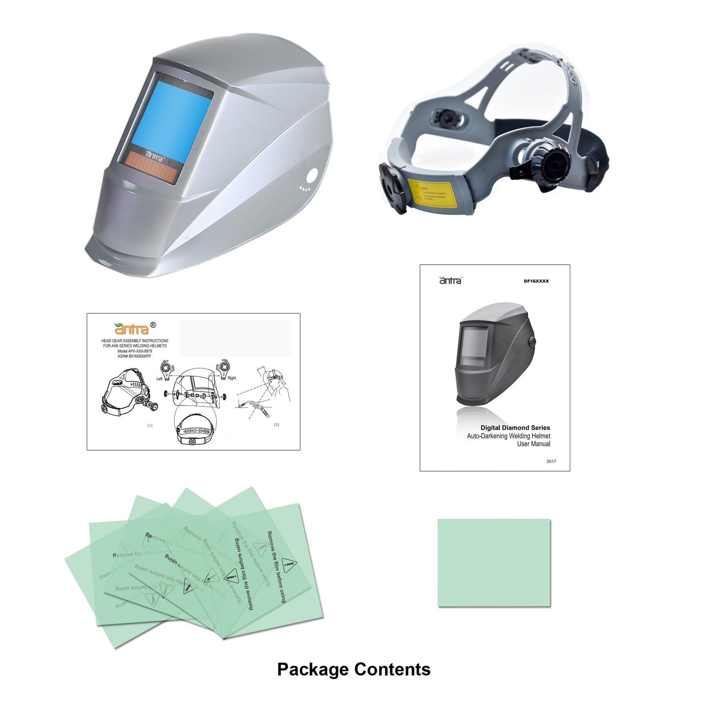 Antra® DF161208 Digital Solar Power Auto Darkening Welding Helmet Shade 4/5-9/9-13