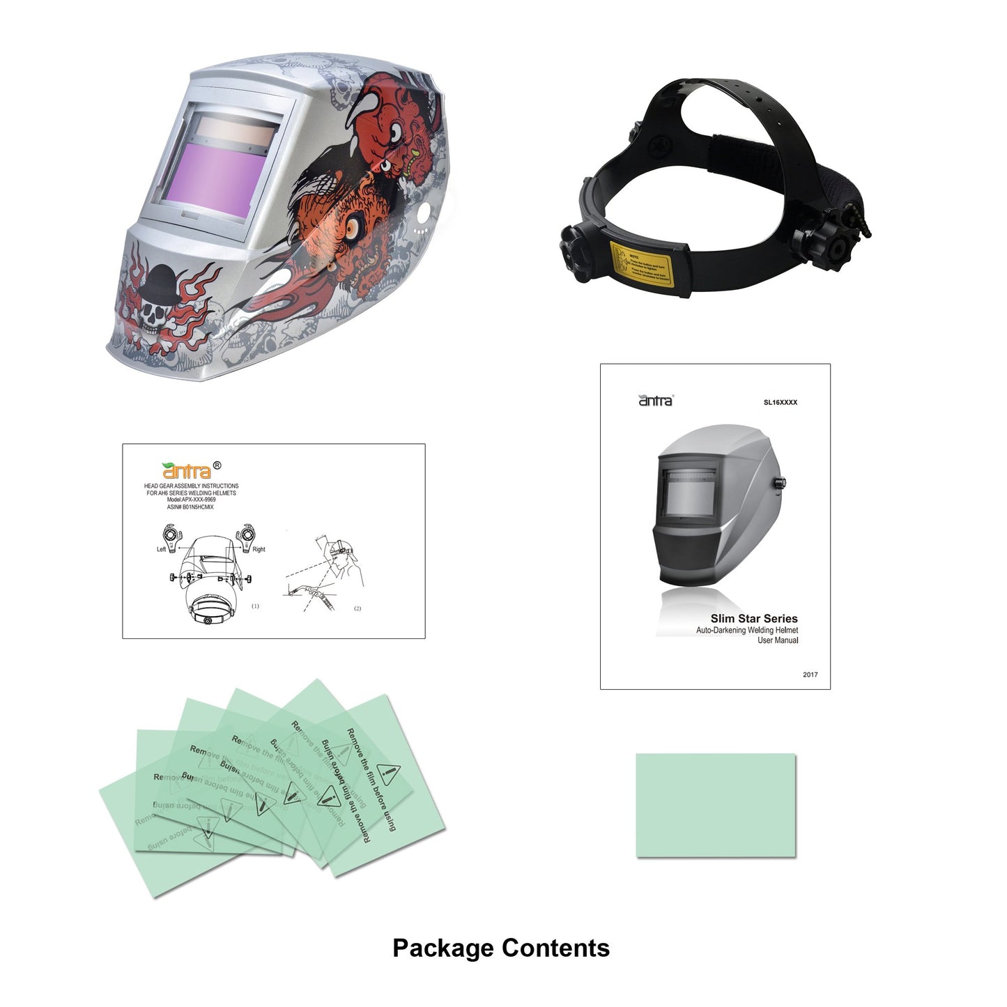 Antra™ RF121618 Solar Power Auto Darkening Welding Helmet Shade 4/5-9/9-13
