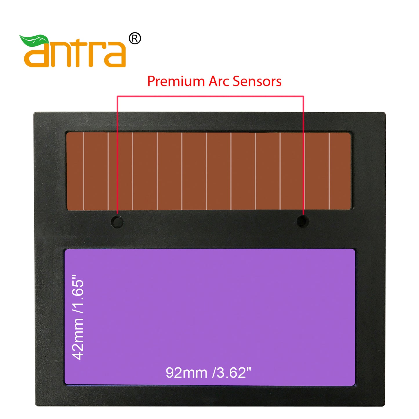 Antra™ AF220i Solar Power Auto Darkening Lens Shade 4/9-13 with Grinding, Great for TIG MIG STICK