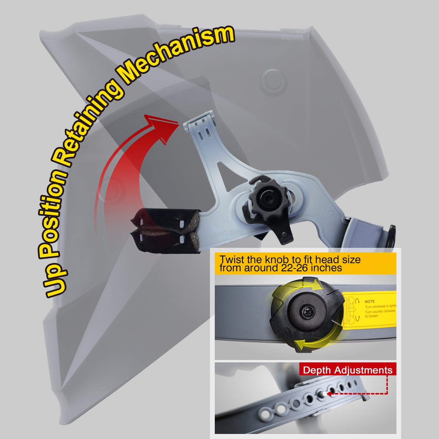 DP6-25 Auto Darkening Welding Helmet, Solar Cell+ Lithium, Digital Control with Outside Grind Button