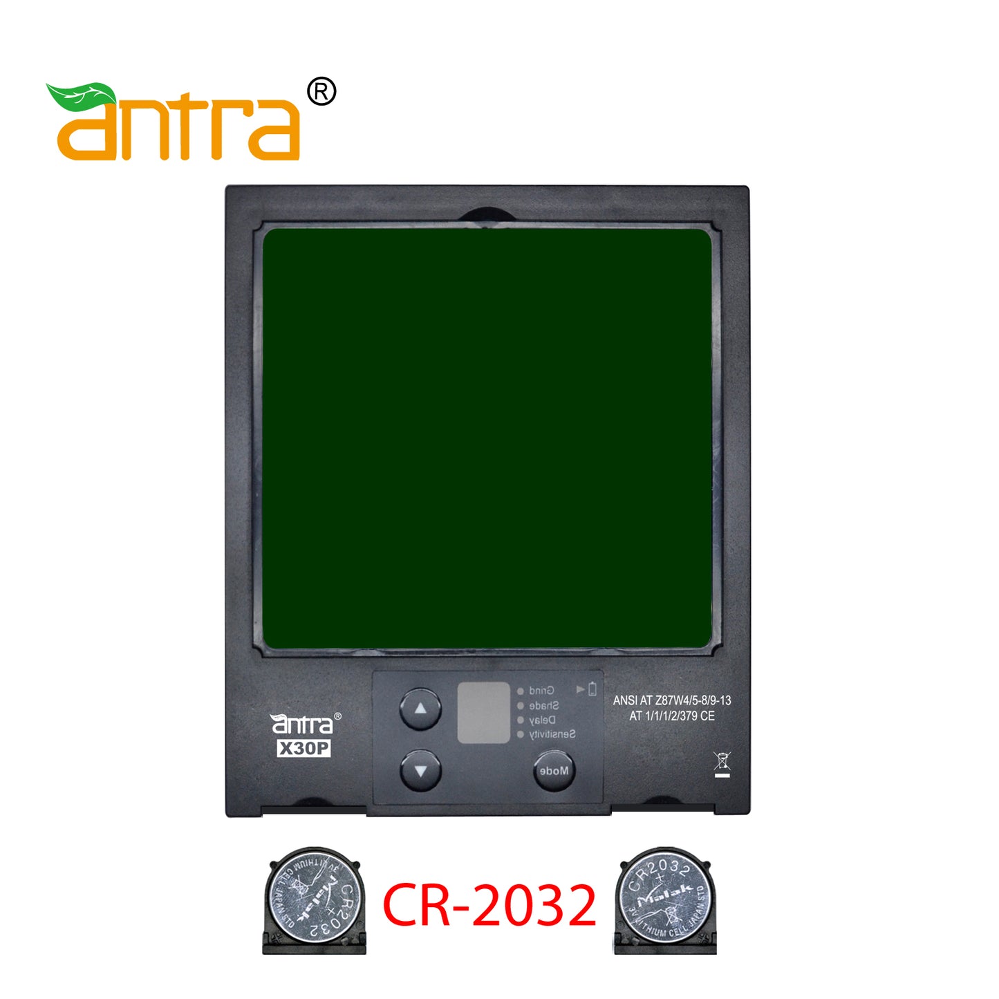 Refurbished Antra™ X30P Solar Power Auto Darkening Lens Digital Controlled Shade 4/5-8/9-13 LED Display, good for TIG,MIG,MMA,Plasma Cutting