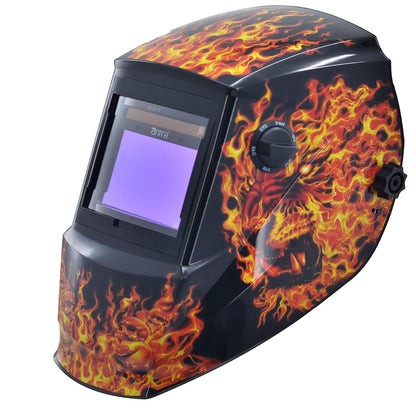 Antra AH6-660 Solar-Powered Auto-Darkening Welding Helmet – Shade 4 / 5-9 / 9-13, Professional Large Viewing