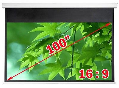 Antra™ PSA-100AG 16:9 Electric Motorized Projector Projection Screen Remote Matt Grey