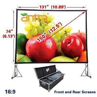 Antra™ PSD-150A 16:9 Fast Fold Projector Projection Screen with Carrying Case