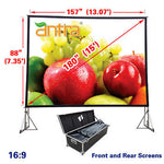 Antra™ PSD-180A 16:9 Fast Fold Projector Projection Screen with Carrying Case