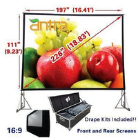 Antra™ PSD-226AA 16:9 Fast Fold Projector Projection Screen with Case Dress kits