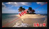 Antra™ PSF-106AG 106 Inch 16:9 Fixed Frame Projector Projection Screen New PVC Grey