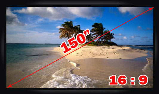 Antra™ PSF-150A 150 Inch 16:9 Fixed Frame Projector Projection Screen New PVC White