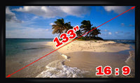 Antra™ PSF-133AG 133 Inch 16:9 Fixed Frame Projector Projection Screen New PVC Grey