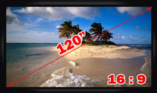 Antra™ PSF-120A 16:9 Fixed Frame Projector Projection Screen New PVC White