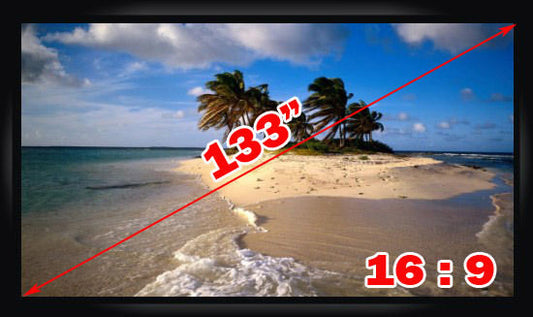 Antra™ PSF-133A 133 Inch 16:9 Fixed Frame Projector Projection Screen New PVC White