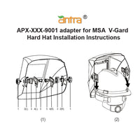 Antra APX-XXX-9001 Hard Hat Adapter Kits for connecting Welding Helmets and MSA V-Guard Cap Style Hard Hat