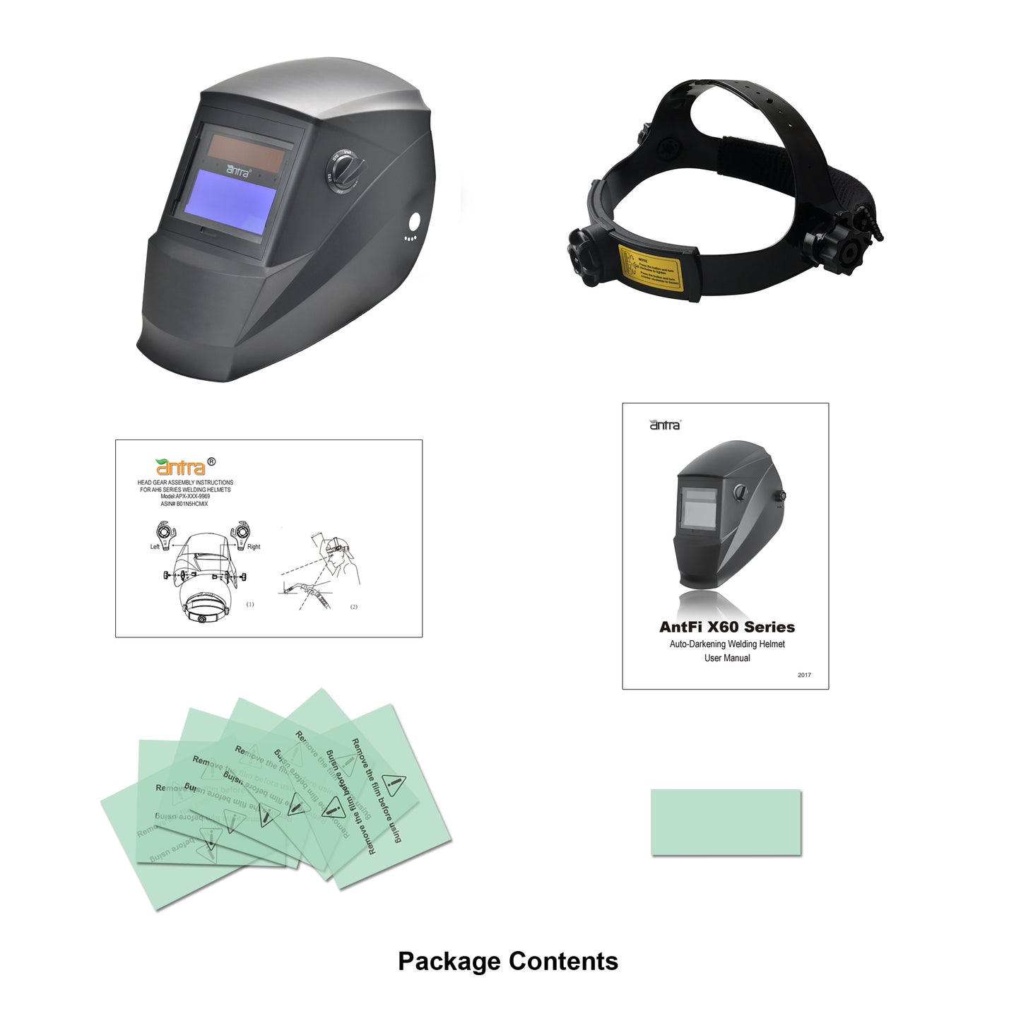 Wholesale Lot of 6 Antra™ AH6-265-0000 Solar Power Auto Darkening Welding Helmets Shade 4/5-9/9-14