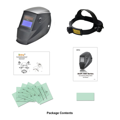 Wholesale Lot of 6 Antra™ AH6-265-0000 Solar Power Auto Darkening Welding Helmets Shade 4/5-9/9-14