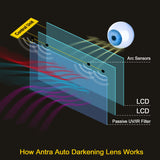 Antra™ AH7-X80-0000 Solar Power Auto Darkening Welding Helmet Shade 4/5-9/9-13