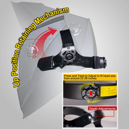 Antra™ AH6-660-6217 Solar Power Auto Darkening Welding Helmet Shade 4/5-9/9-13