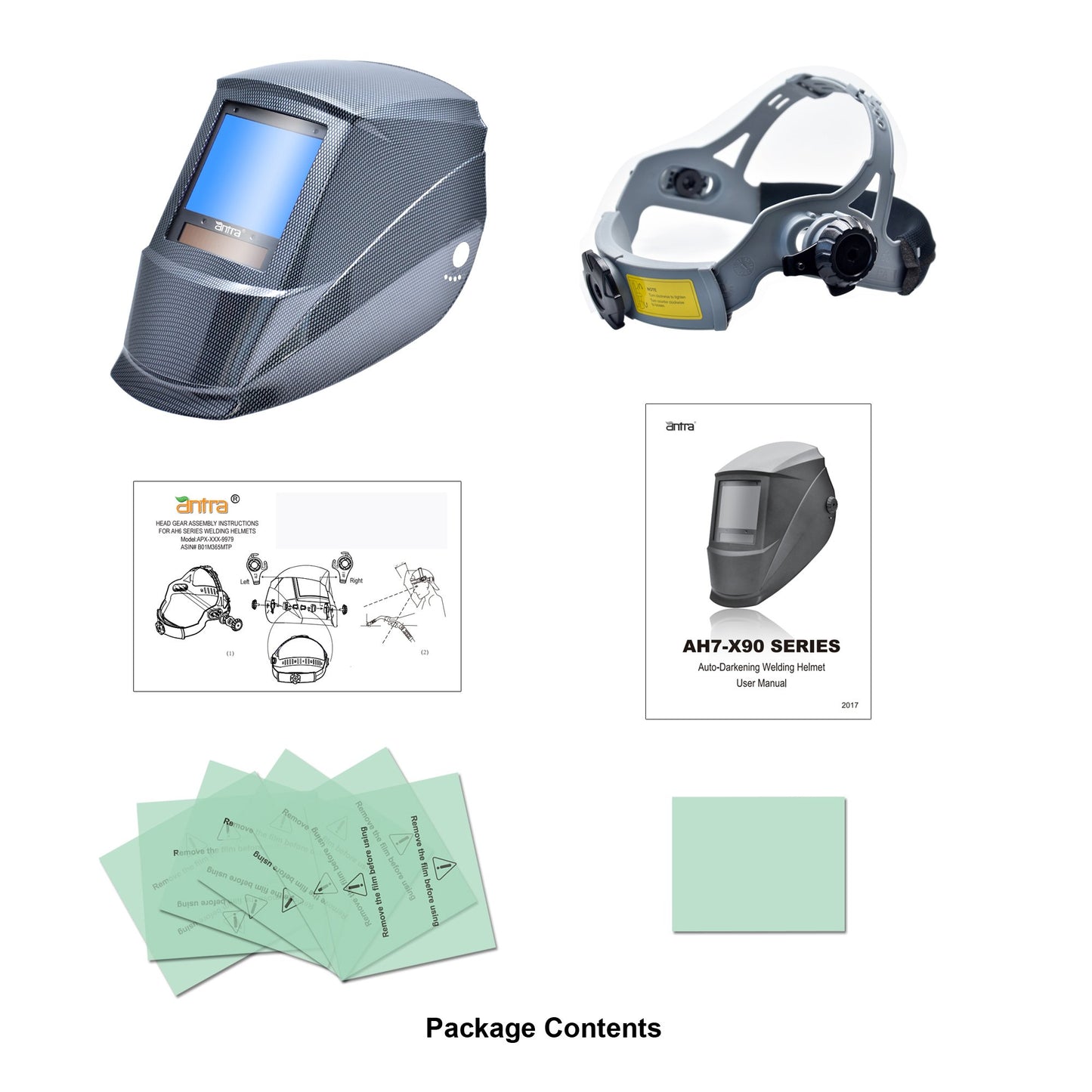 Antra™ AH7-X90-001X Solar Power Auto Darkening Welding Helmet Shade 4/5-9/9-13