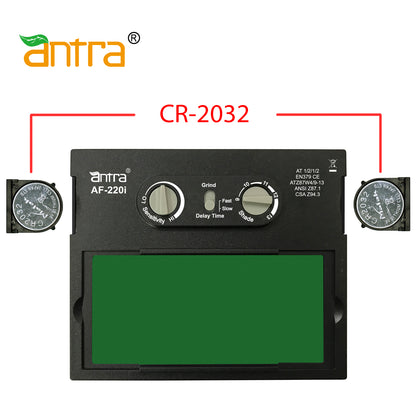 Antra™ AF220i Solar Power Auto Darkening Lens Shade 4/9-13 with Grinding, Great for TIG MIG STICK