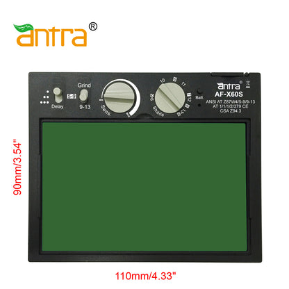 Antra™ X60S Super Slim Solar Power Auto Darkening Lens Shade 4/5-9/9-13