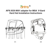 Antra™ APX-XXX-9001 Hard Hat Adapter Kits for Antra Helmets and MSA V-Guard hard hat