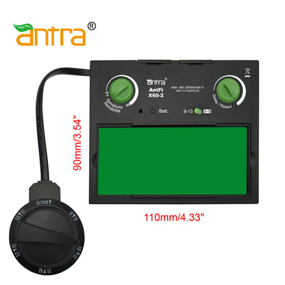 Antra™ AntFi X60-2 Solar Power Auto Darkening Lens Shade 4/5-9/9-13