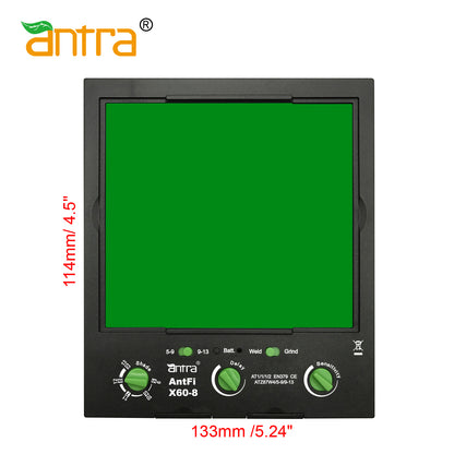Refurbished Antra™ AntFi X60-8 Solar Power Auto Darkening Lens Shade 4/5-9/9-13 for AH7-860 Helmets