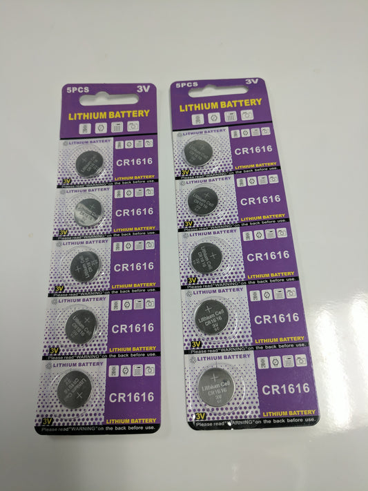 10 Pack of CR1616 Lithium Batteries 3V for Antra Helmets