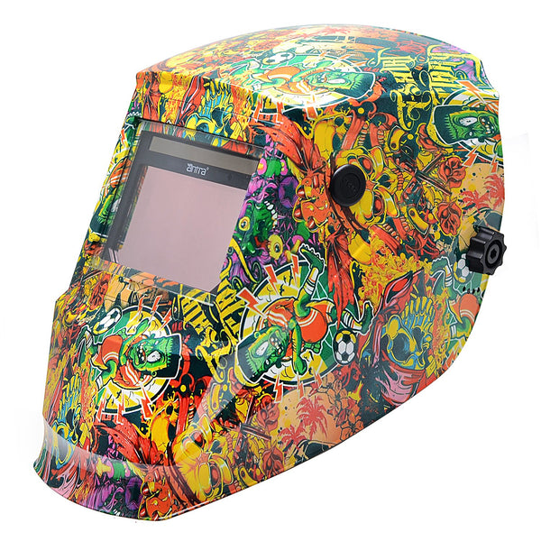 DP6-25 Auto Darkening Welding Helmet, Solar Cell+ Lithium, Digital Control with Outside Grind Button