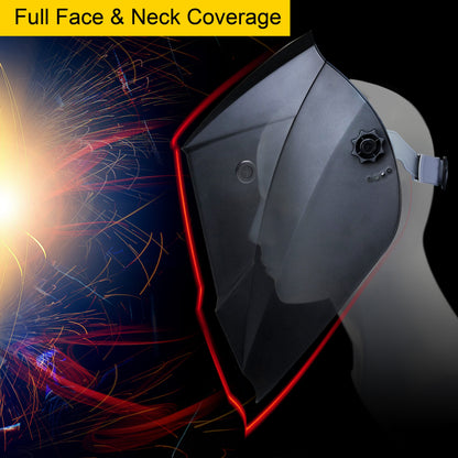 DP6-25 Auto Darkening Welding Helmet, Solar Cell+ Lithium, Digital Control with Outside Grind Button