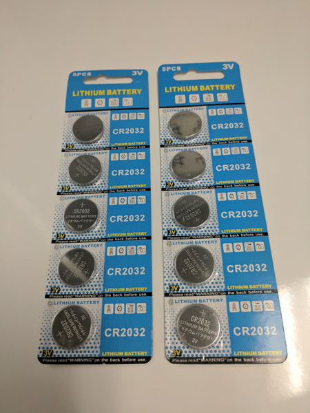 10 Pack of CR2032 Lithium Batteries 3V for Antra Helmets
