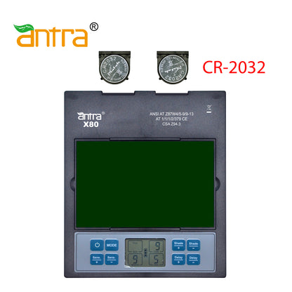 Antra™ X80 Solar Power Auto Darkening Lens Digital Controlled Shade 4/5-9/9-13 LCD Display, good for TIG,MIG,MMA,Plasma Cutting