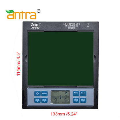 Antra™ X90 TOP Optical Class 1/1/1/1 Solar Power Auto Darkening Lens Digital Controlled Shade 4/5-9/9-13